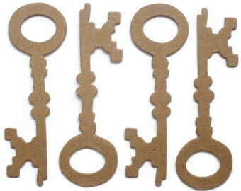 MiNi SKELETON KEY Chipboard Die Cut Shapes - Bare Alterable Embellishments