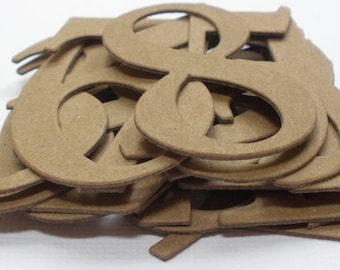 2" inch ELEGANT NUMBERS - Plain Bare Chipboard Die Cuts  {You Choose Number Selection}