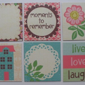 MOMENTS Journal Cards: Chipboard Die Cuts Journaling Spots / Quotes / Picture Cards 15 Piece Embellishment Kit image 2