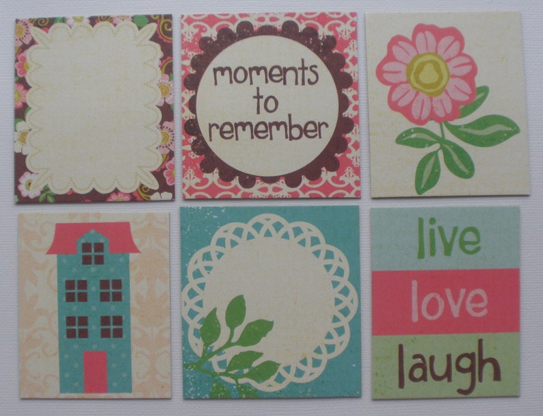 MOMENTS Journal Cards: Chipboard Die Cuts Journaling Spots / Quotes / Picture Cards 15 Piece Embellishment Kit image 2