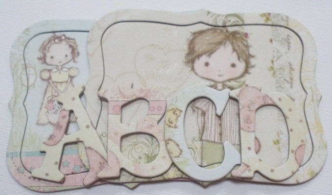 JACK n JiLL PRECiOUS - Lettres en carton gris 1,5 pouces - Unique en son genre - Scrapbook Alphabet Die Cuts