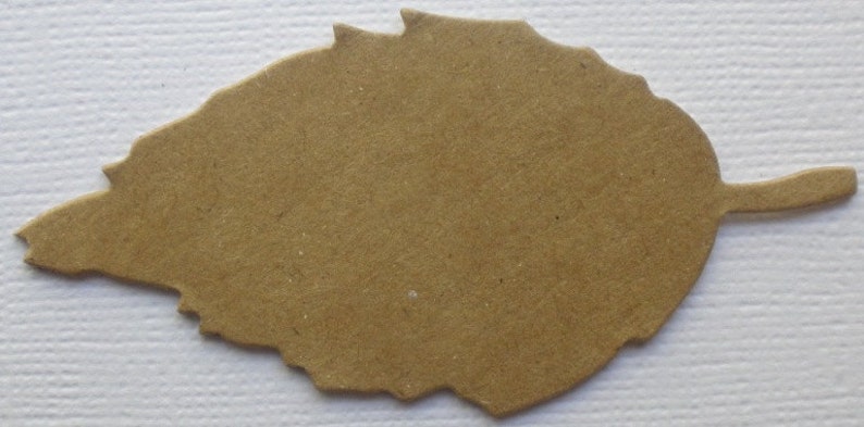 May include: A brown paper leaf cutout, perfect for crafting and scrapbooking projects.