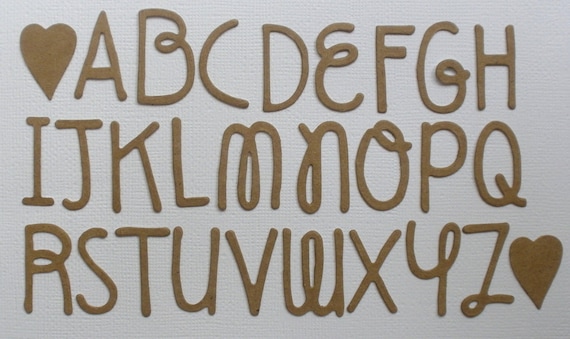 2 1//4/" SIMPLE FONT 26 Pc Customized Alphabet Letters Chipboard Die Cuts 2/"