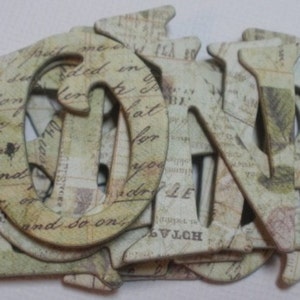 MEETiNG A FAiRY Chipboard Alphabet Letters and Note Die Cuts 1.5 inch Letters 52 Piece Set image 2