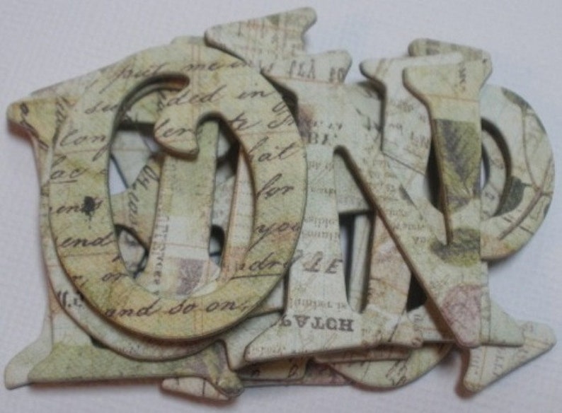 MEETiNG A FAiRY Chipboard Alphabet Letters and Note Die Cuts 1.5 inch Letters 52 Piece Set image 2
