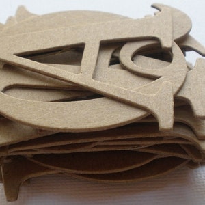 2&quot; FANCY CHiPBOARD LETTERS- 48 Piece Uppercase Alphabet Letters Die Cuts