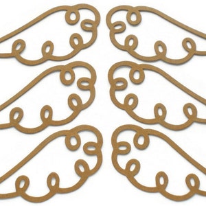 Angel Fairy Wings Bare Chipboard Die Cuts - Embellishment Diecuts  - 2&quot; x 3 7/8&quot;