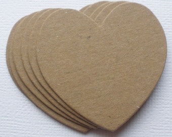 6 CHUNKY HEARTS - Raw Alterable CHiPBOARD Bare Die Cuts - 2"