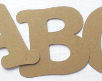 3.5" Boutique Font - Chipboard or Cardstock Die Cut Letters - Custom Lettering / Numbers