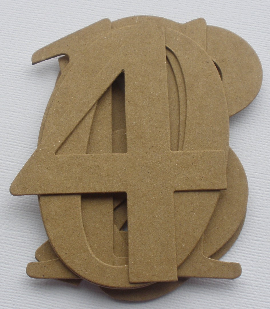 4 Plain Chipboard Numbers DIY Wedding Table Numbers Etsy