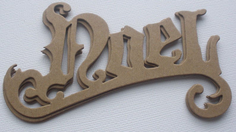 Christmas Raw Bare Unfinished Chipboard Die Cuts 4 PRIMITIVE NOEL TREE