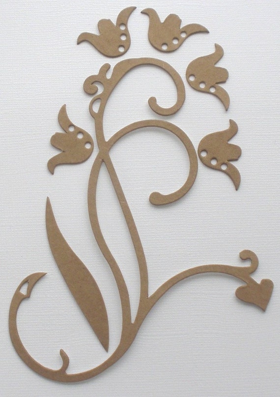 {6} *ELEGANT FLOURISH* Mix Set Bare Chipboard Die Cuts