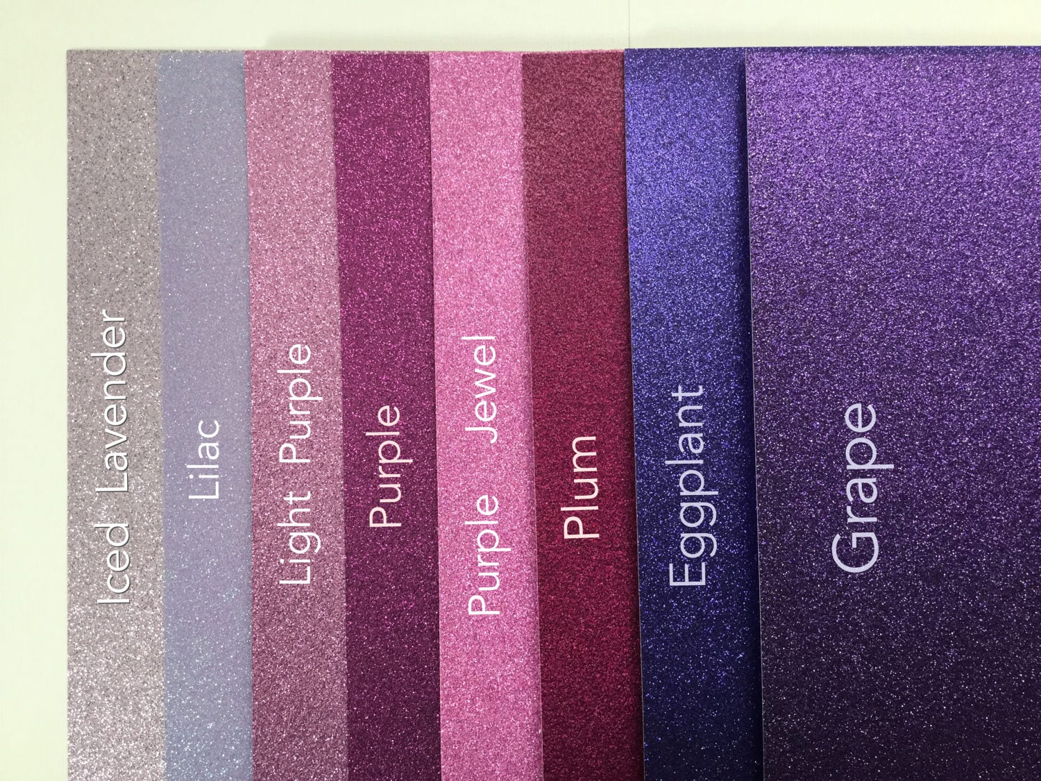 Wedding Table Numbers 4 Glitter Purple Chipboard Numbers Birthday Decor: EGGPLANT Shown Elegant Font