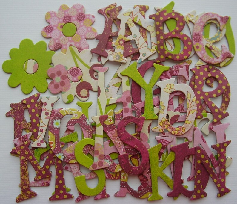 LEMONADE Chipboard Letters & Alphabet Die Cuts Cherry Lime Etsy