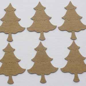 MINI CHRISTMAS TREE - Bare Christmas Trees Chipboard Die Cuts - 2&quot; Tall