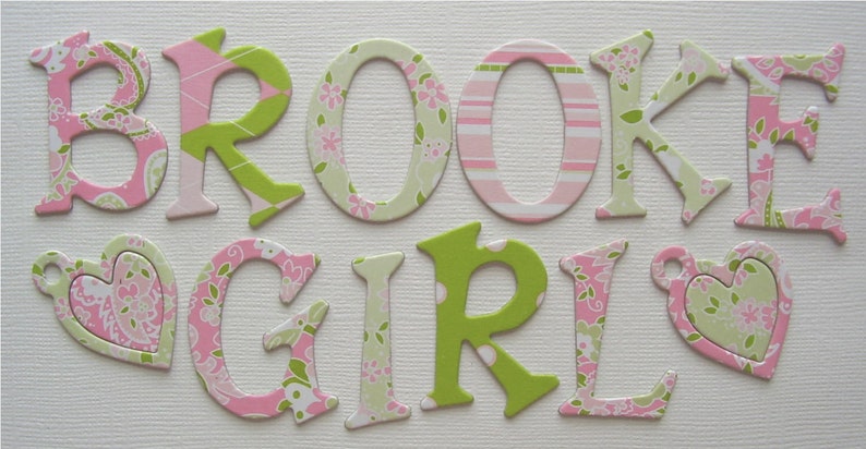 BROOKE Chipboard Alphabet Letters and Heart Die Cuts - Etsy