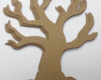 GOTHiC SPOOKY BARE TREE -  Halloween Bare Chipboard Die Cuts