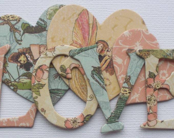 4 Elegant Chipboard or Cardstock Letters Uppercase Etsy