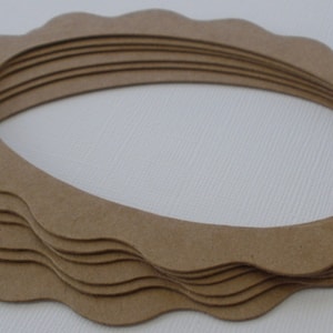 3 ORNATE OVAL FRAMES - Raw CHiPBOARD Bare Die Cuts