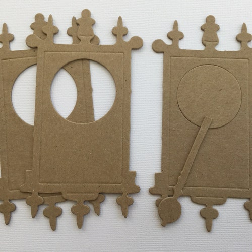 Bare Oval Scalloped Tags 3.5 x 5 ORNATE SCALLOP TAG  Chipboard Die Cuts