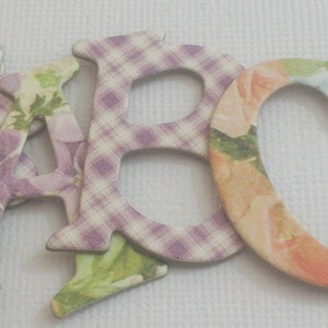 SWEET SENTiMENT FLORALS:  Chipboard Letters &  Flower Die cuts ... 1.5&quot; Tall