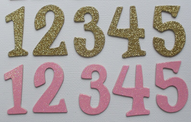 Scrapbook Numbers 115 Glitter Chipboard 1.5 Inch Etsy