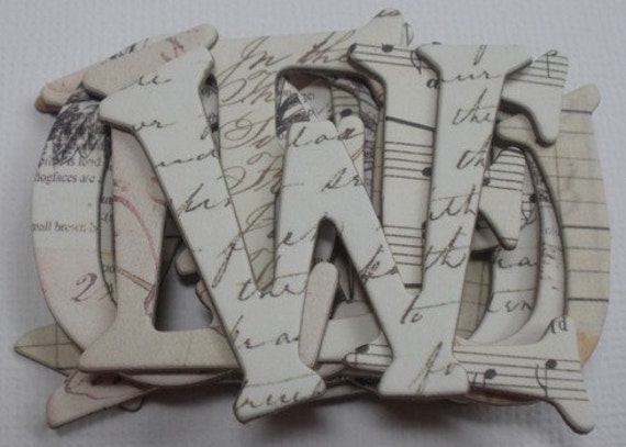 Bo Bunny Chipboard Alphabet Letters Die Cuts 1.5/" ALORA BiRDiE