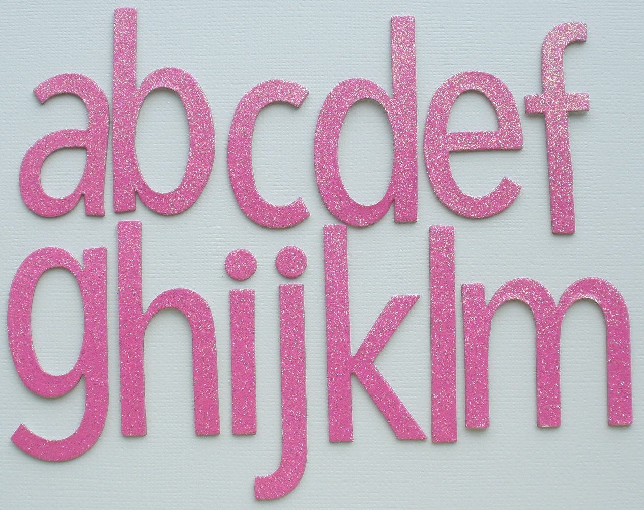 Glitter Chipboard Alphabet Letters Lowercase Simple Font 1 Etsy