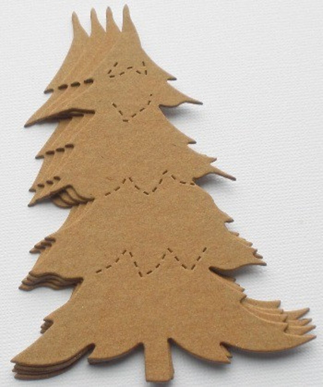 4 Pine TREES Raw Chipboard Bare Die Cuts - 3 1/4