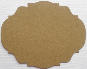 BAROQUE NOTES - Bare Chipboard Die Cuts -  Oval Journaling Spot - Matt Frame Backing Diecuts - 4" x  5"