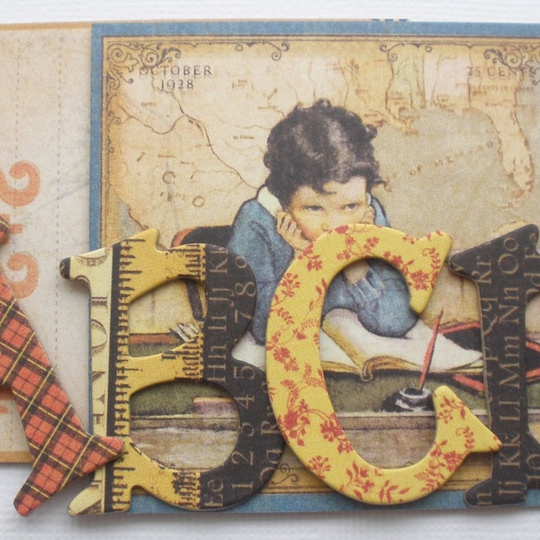 Chipboard Letters Etsy