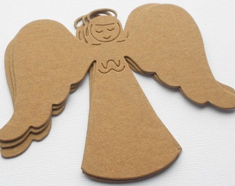 ANGELS  - Bare Christmas Angel Chipboard Die Cuts - 3.5" x 4 3/8"