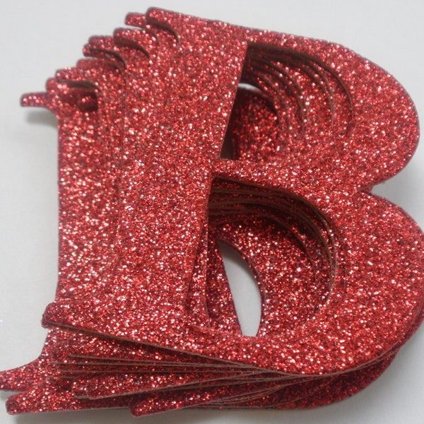 GLiTTER LETTERS - 2" inch Elegant Chipboard Letter Die Cuts - Color Option