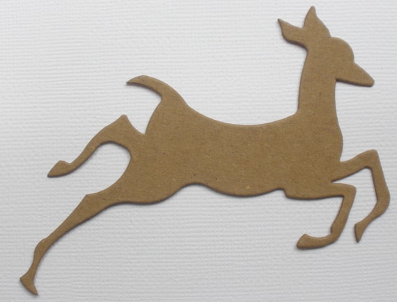 Christmas Raw Bare Unfinished Chipboard Die Cuts REINDEER 4