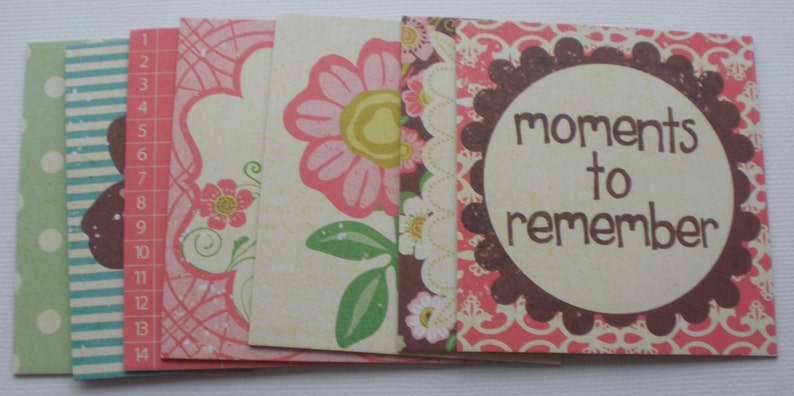 MOMENTS Journal Cards: Chipboard Die Cuts Journaling Spots / Quotes / Picture Cards 15 Piece Embellishment Kit image 1