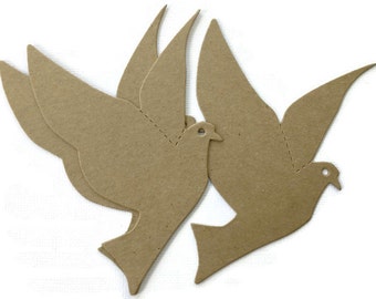 Bird in Flight Chipboard Die Cuts - Bare Alterable Embellishments