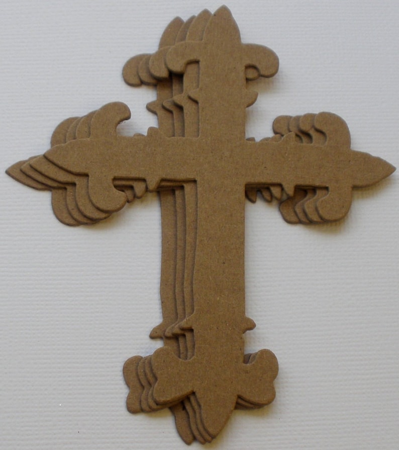 ORNATE CROSS Chipboard Die Cuts Vintage Bare Shape Etsy