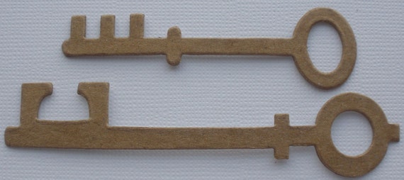 1 1//4/" x 2 5//8/" {6} *SMALL SKELETON KEYS* Bare Chipboard Die Cuts