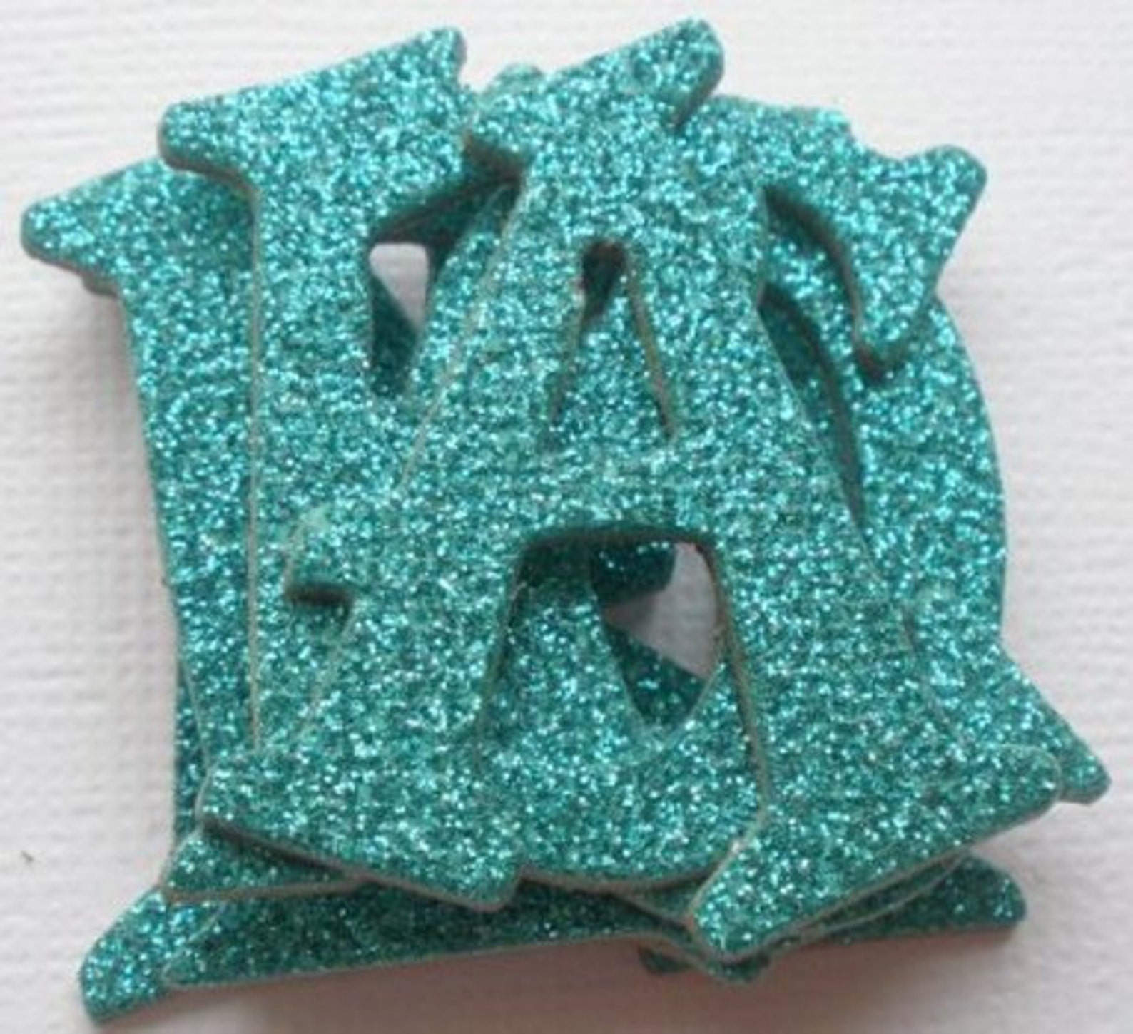 TEAL Glitter Chipboard Letter Die Cuts Alphabets 1.5 Inch Etsy