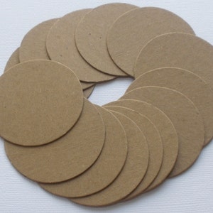 Geometric  2&quot; Coaster Circle -  Chipboard Die Cuts  - Round Mats - Layering Kraft Cuts