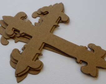 ORNATE CROSS - Chipboard Die Cuts -  Vintage Bare Shape Alterables