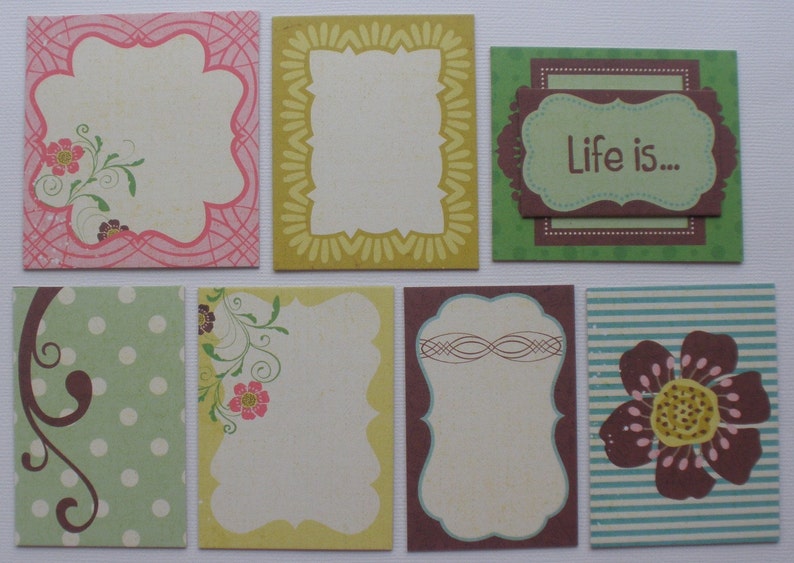 MOMENTS Journal Cards: Chipboard Die Cuts Journaling Spots / Quotes / Picture Cards 15 Piece Embellishment Kit image 3