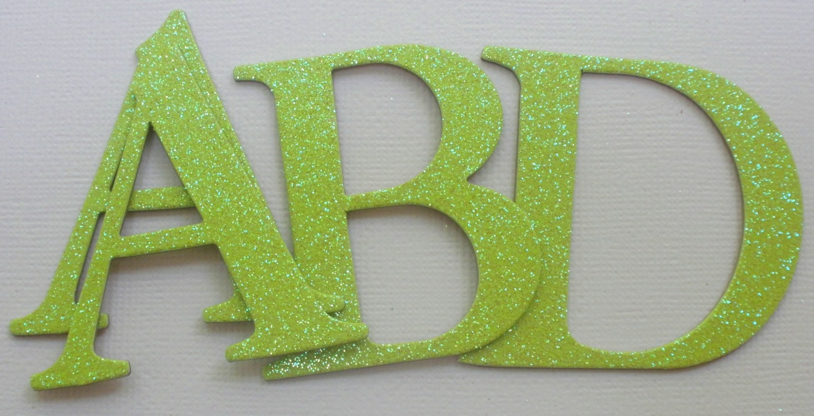 Glitter LETTERS 2 Elegant Chipboard Letter Die Cuts Etsy