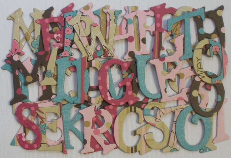 SWEET TOOTH Chipboard Letters Alphabet Die Cuts: Letter | Cupcakes Set ...