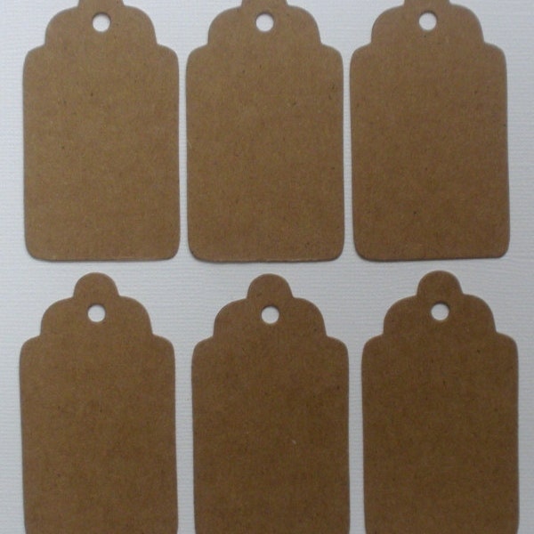 100 Christmas Tag SALE - Chipboard Die Cuts -  Scallop Hang Tags / Gift Tags / Package Labels  - 100 Tags 2 3/4"