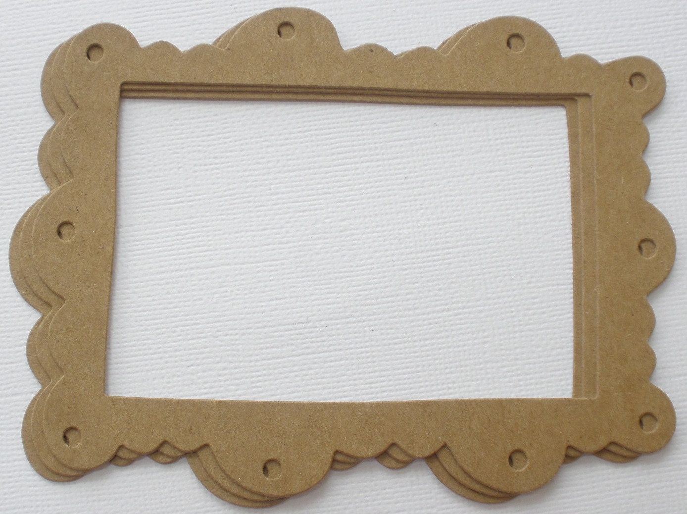 SCALLOP EYELET FRAMES Chipboard Die Cuts Bare Frame Die Cuts Etsy