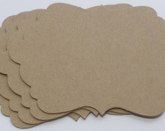 Marrakesh Ornate Notes / Label / Mat Frames  - Chipboard Die Cuts - Bare Tag Embellishments