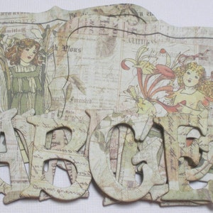 MEETiNG A FAiRY Chipboard Alphabet Letters and Note Die Cuts 1.5 inch Letters 52 Piece Set image 1