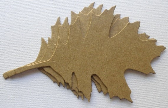 3 1//2/" Tall Bare Leaves Chipboard Die Cuts Embellishment {4} OAK LEAF