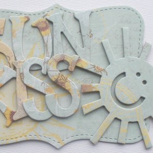 SUNSHiNE PATH - Chipboard Alphabet Letters and Note Die Cuts -  1.5&quot; inch Letters - 50 Piece Set